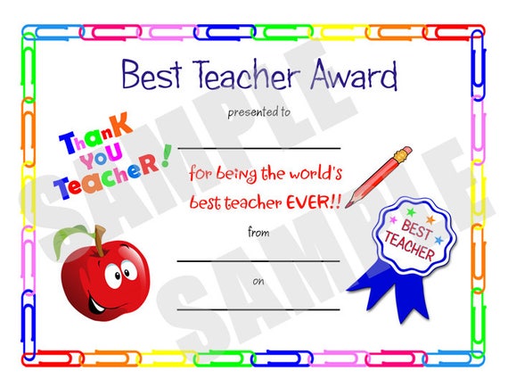 printable certificates for teachers best teacher awards