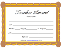 printable certificates for teachers best teacher awards