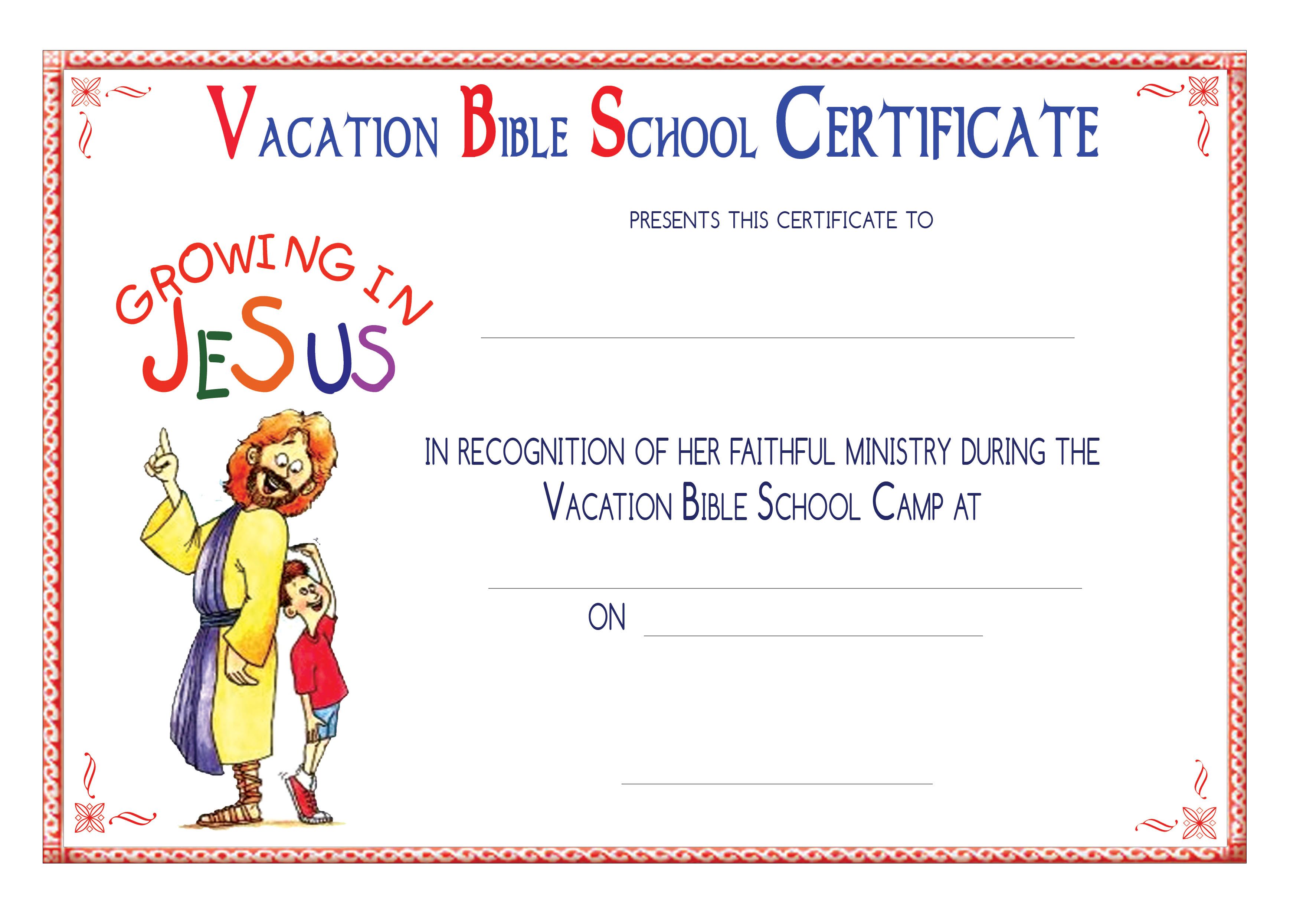 VBS 2024 - Achievement Certificate - The KJV Store