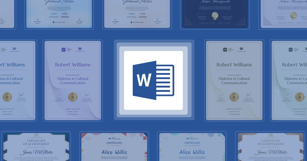 printable certificates in word