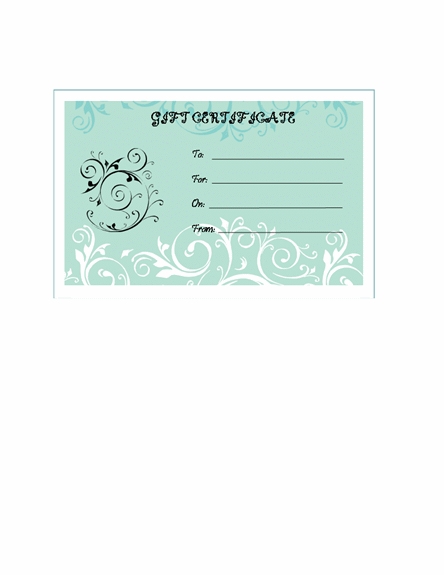 Microsoft Word Blank Gift Certificate Template - Ready-Made Office ...