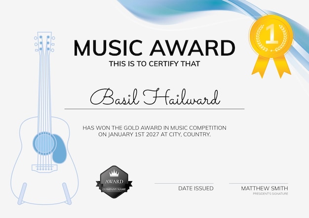 Music Certificate Images - Free Download on Freepik