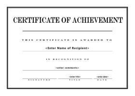 printable certificates of achievement