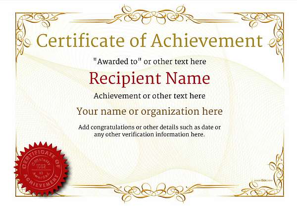printable certificates of achievement
