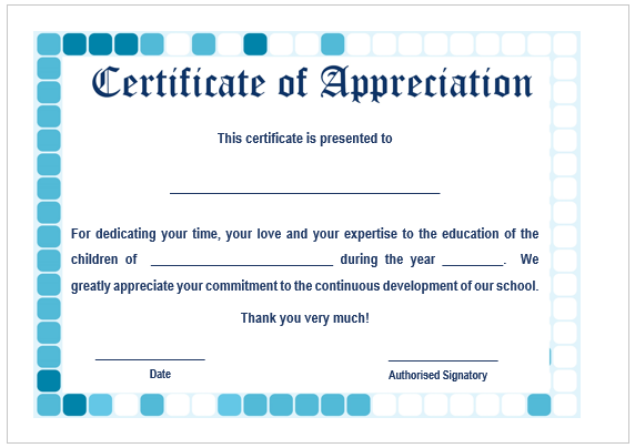 printable certificates of appreciation for teachers