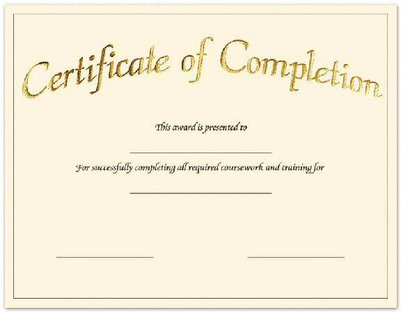 Printable Certificates of completion | Certificate Templates