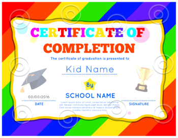 printable certificates of completion