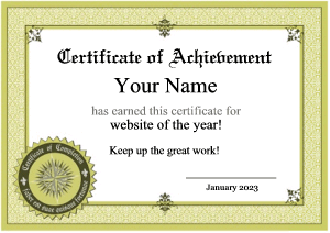 Printable Certificate of Achievement, Good Behaviour Reward ...
