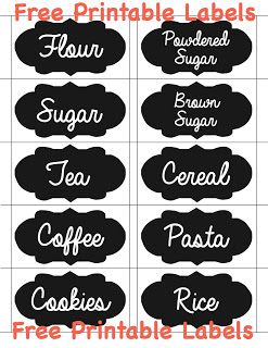 printable chalkboard labels