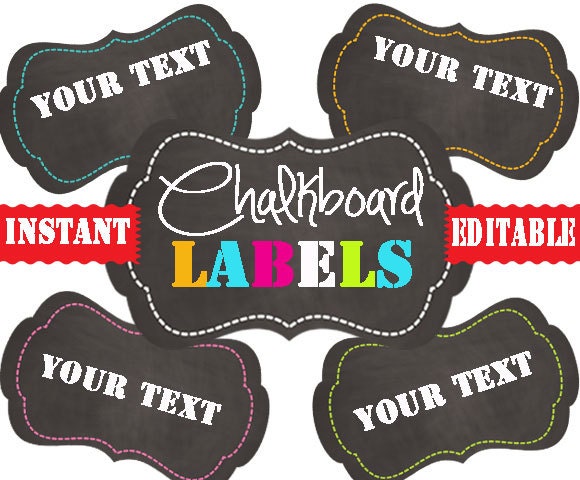 French Printable Chalkboard Labels or Tags - Free!