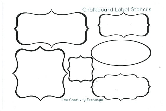 Free Printable Stencils to Make Vinyl Chalkboard Labels...