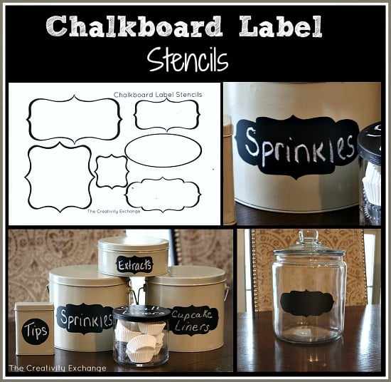 Free Printable Stencils to Make Vinyl Chalkboard Labels...
