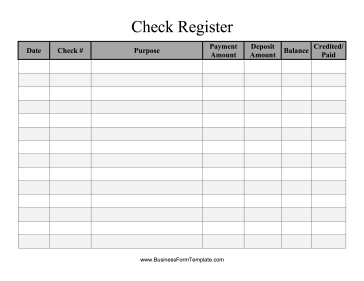 printable check register for business