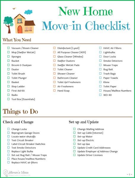 Tips &  Checklist for Moving to a New Home - Akrams Ideas