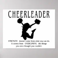 Cheerleader inspirational Quote Poster | Zazzle