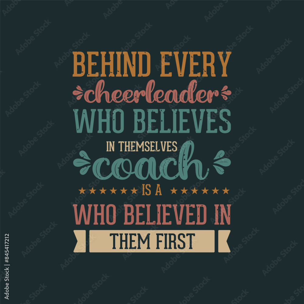 Fototapeta Kwiaty Behind every cheerleader who believes. Cheer ...