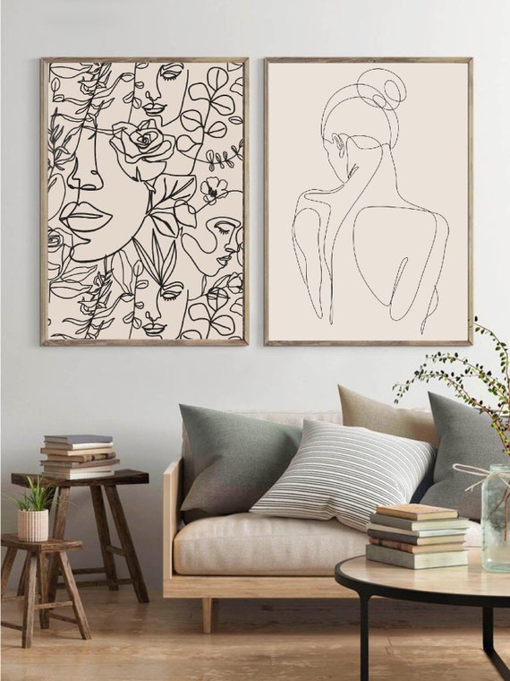 Printable Wall Art, Boho Mid Century Modern Wall Art, Gallery Wall ...
