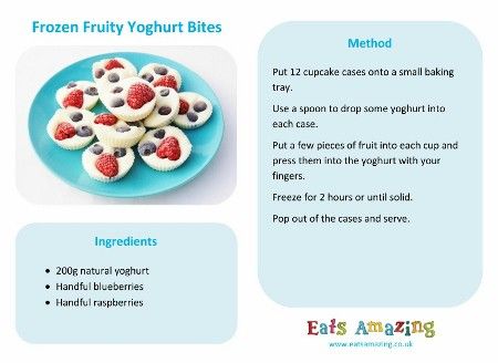 Easy Recipes for Kids - Frozen Fruity Yoghurt Bites