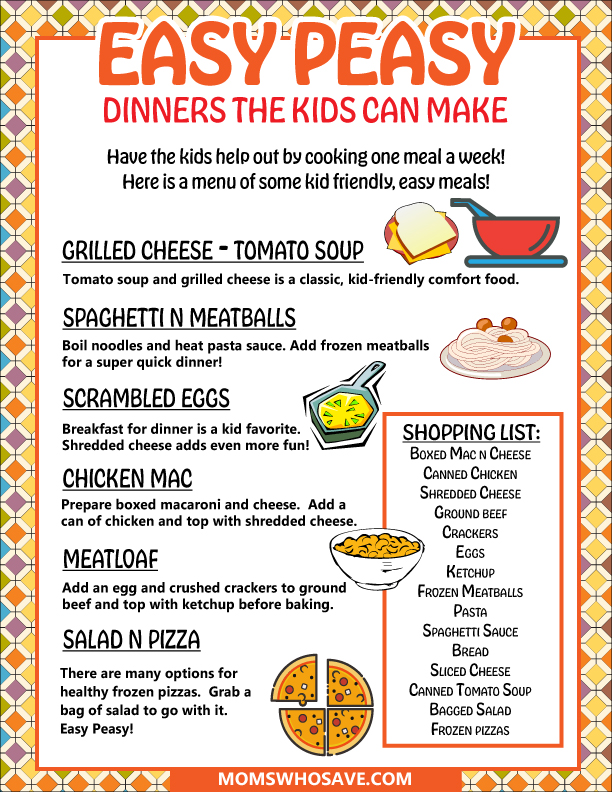 printable childrens recipes