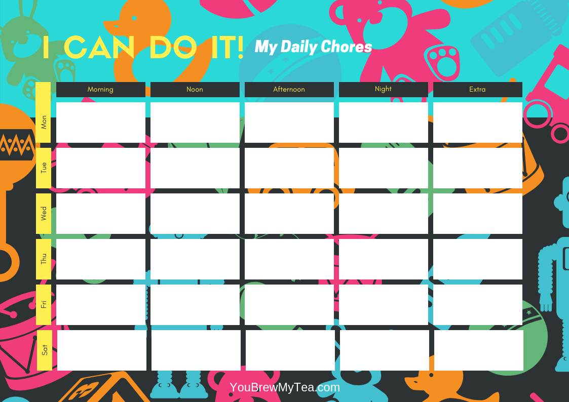 Chores for 5 Year Olds with Free Printable