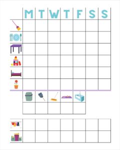Free Printable Chore Chart For 4 Year Olds - With Pictures!