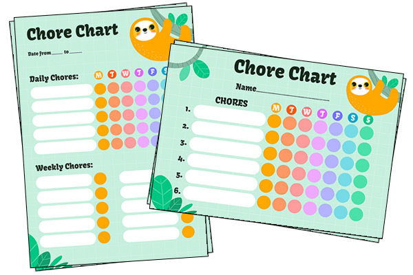 35 Free Printable Chore Chart Templates | Just Family Fun
