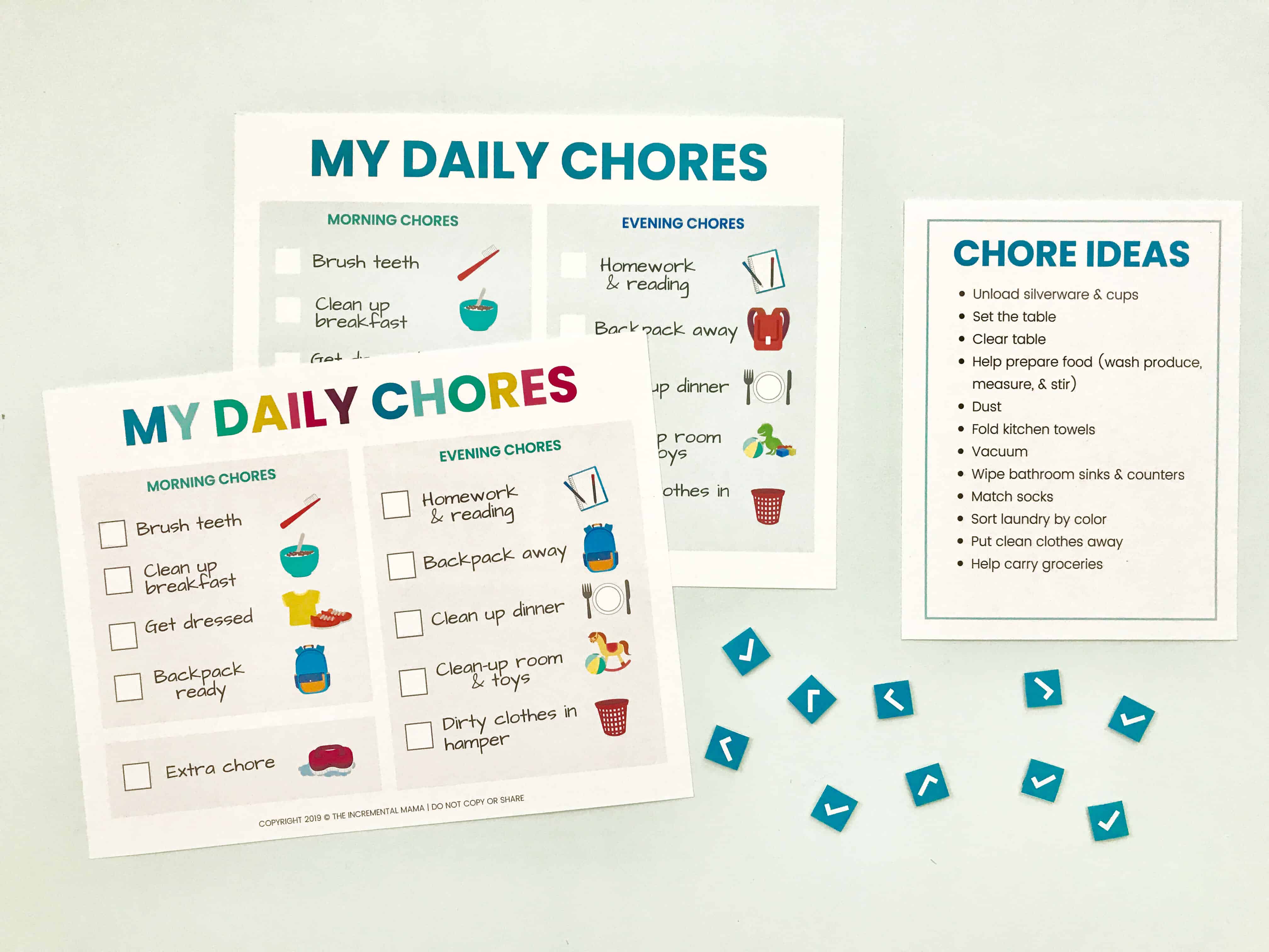 Free Printable Chore Chart for 5-6 Year Olds - The Incremental Mama