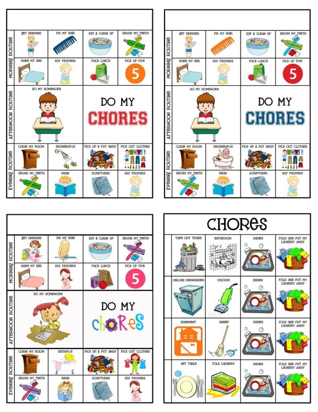 Chore Charts | weheartfreebies