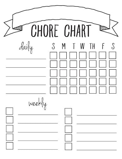 18+ Chore Chart Templates - Google Docs, Word, Excel, Pages ...