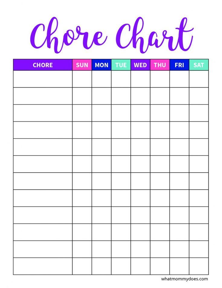 This chore chart cuts down on arguing over chores!