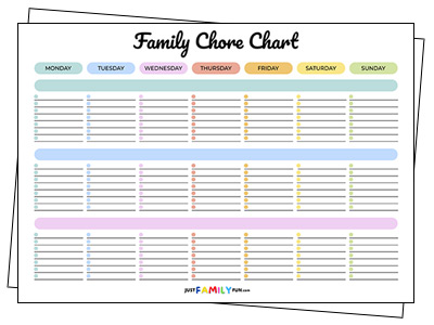 35 Free Printable Chore Chart Templates | Just Family Fun