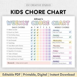 printable chore charts for moms