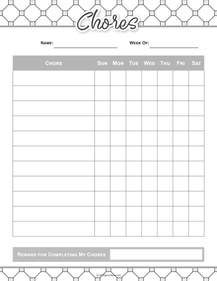 Top Chore Chart Printables to Download Instantly - Sarah Titus