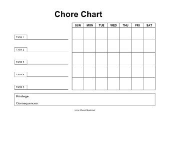 printable chore charts for teens