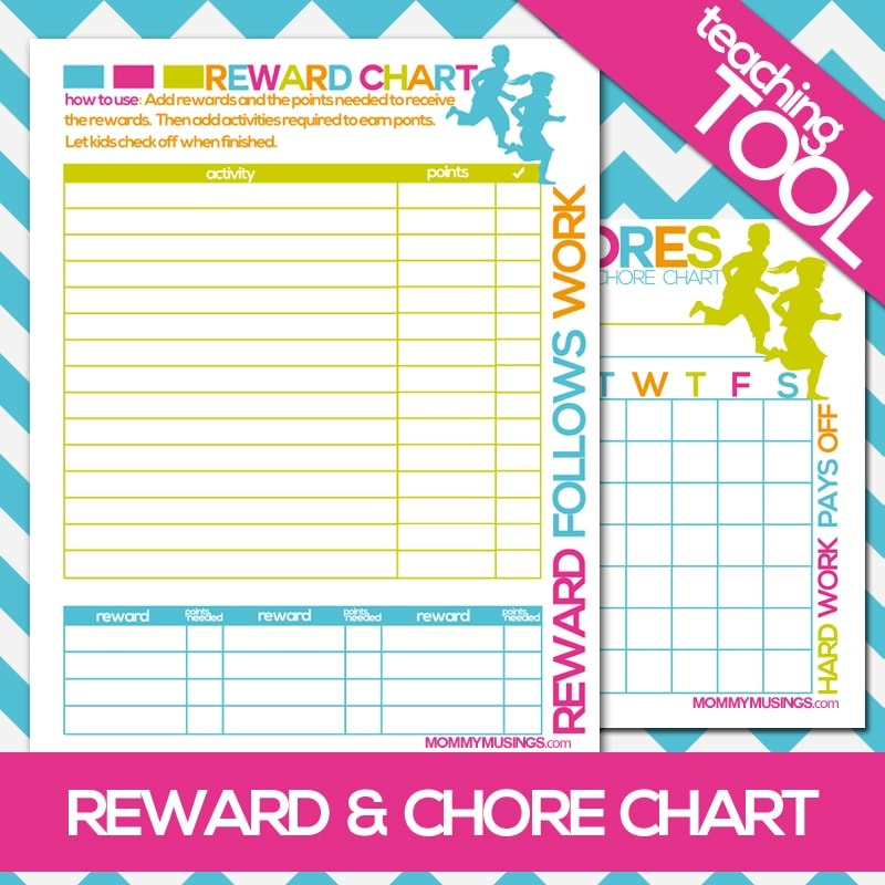 FREE Printable Kids Chore &  Rewards Chart