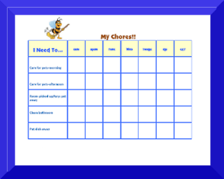 Free Printable Chore Charts For Kids