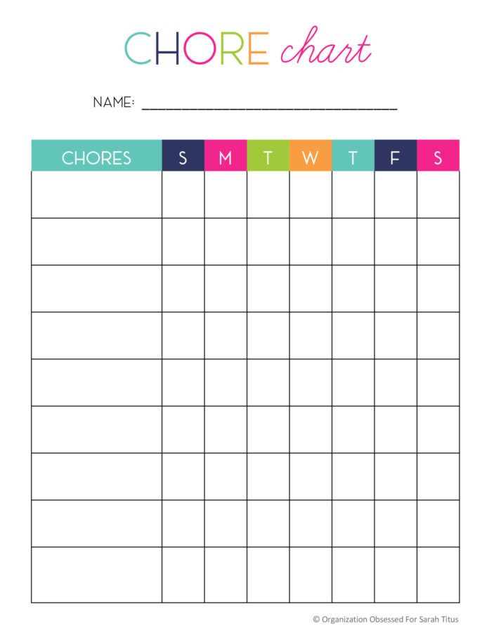 Top Chore Chart Printables to Download Instantly