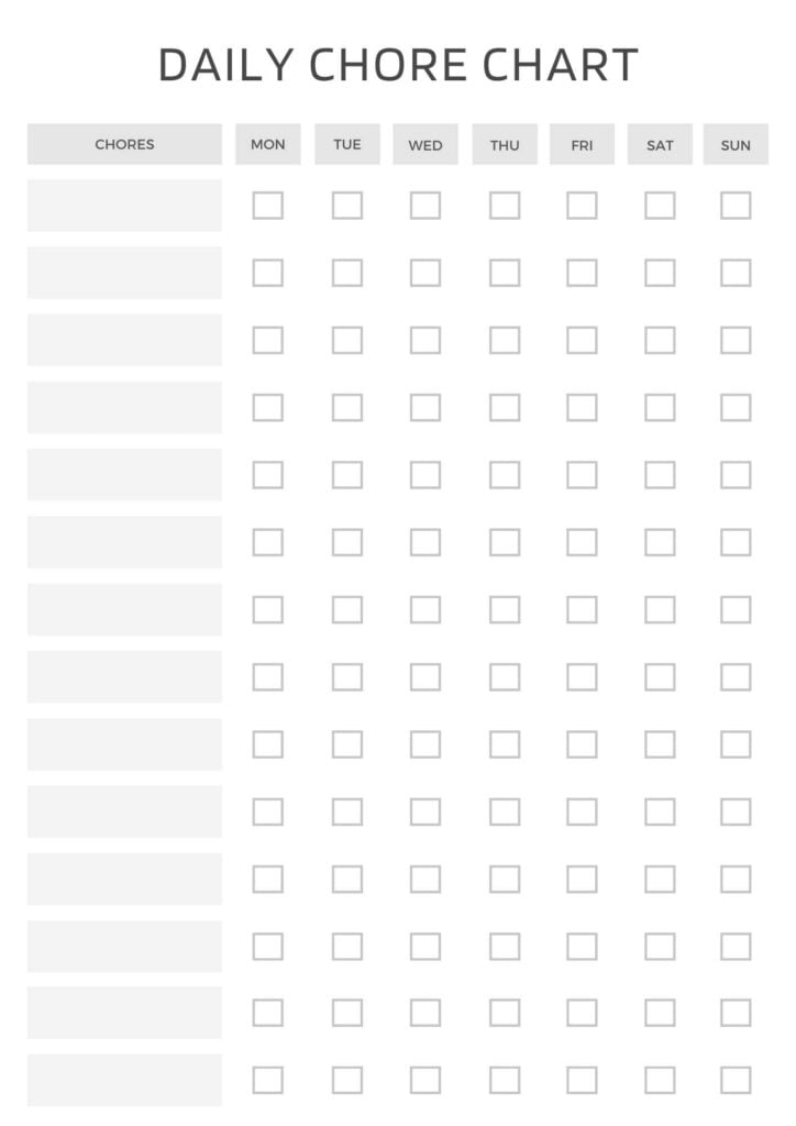 25 Best Printable Chore Charts for Kids (2024!) - Milwaukee With Kids
