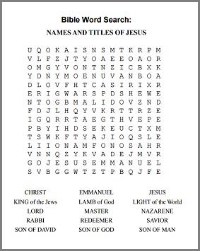 printable christian crossword puzzles
