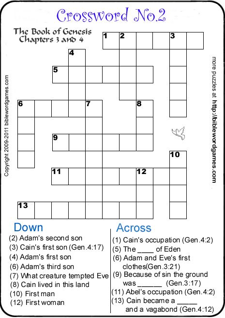 printable christian crossword puzzles