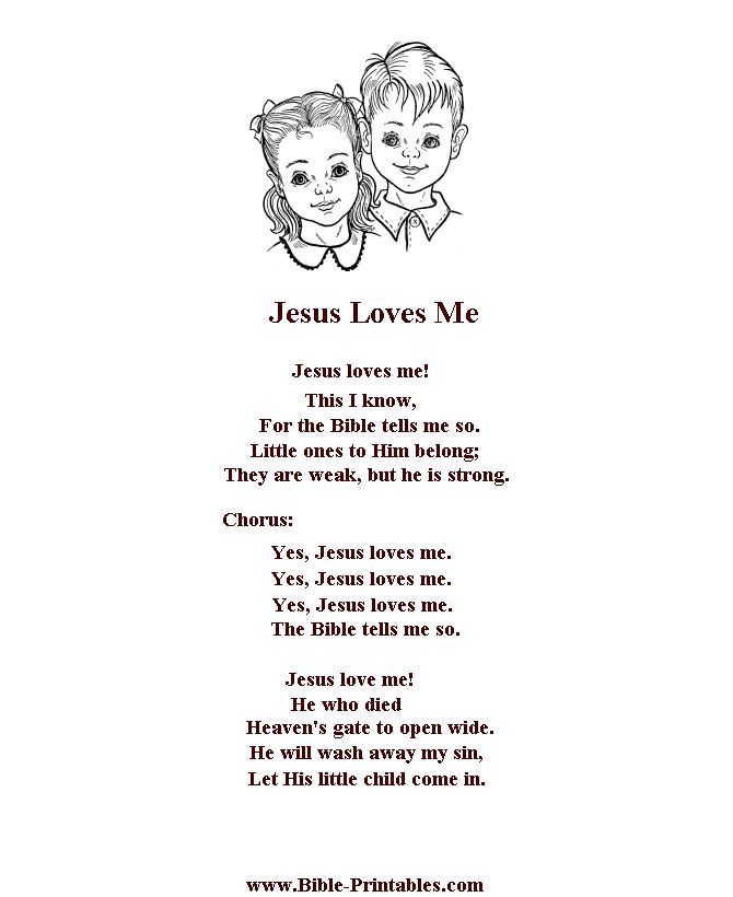 Childrens Songs and Lyrics - Jesus Loves Me