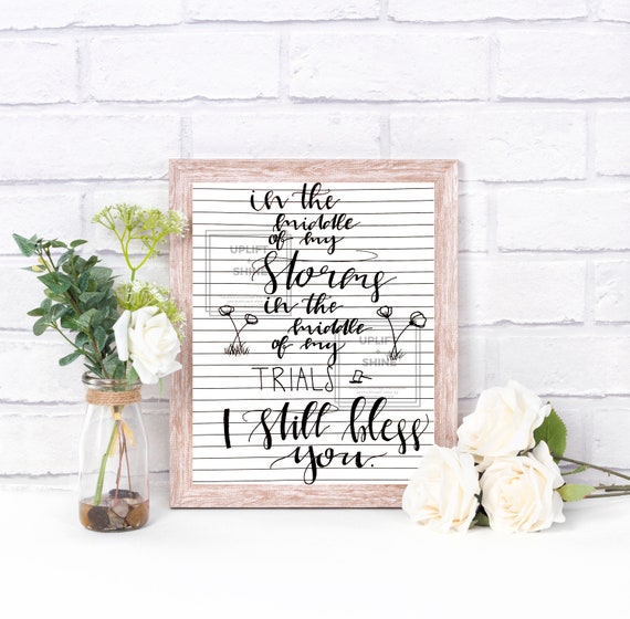 Hand Drawn Printable Christian Lyrics Inspirational Wall Art 8x10 ...