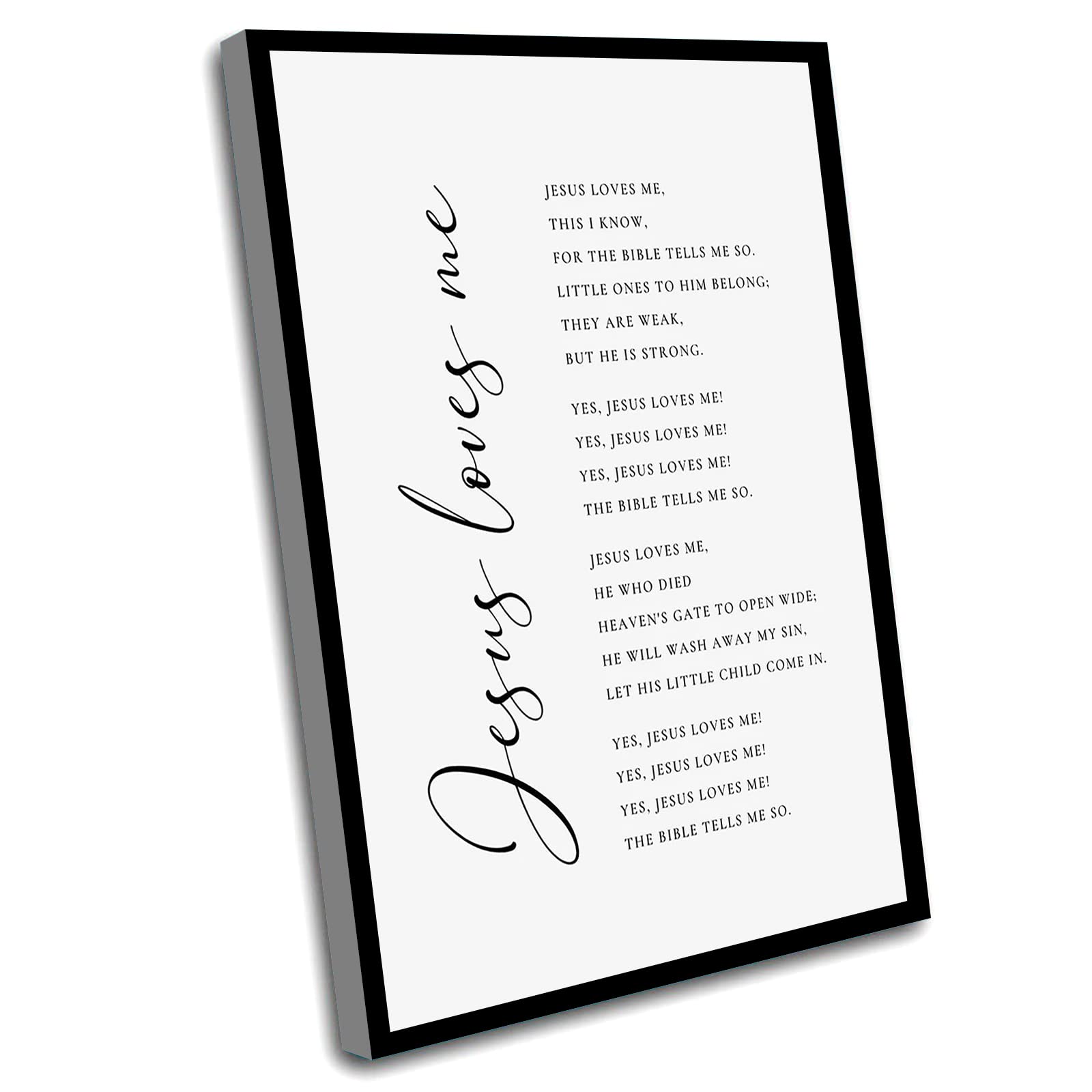 Amazon.com: White Farmhouse Decor,Jesus Loves Me This I Know ...
