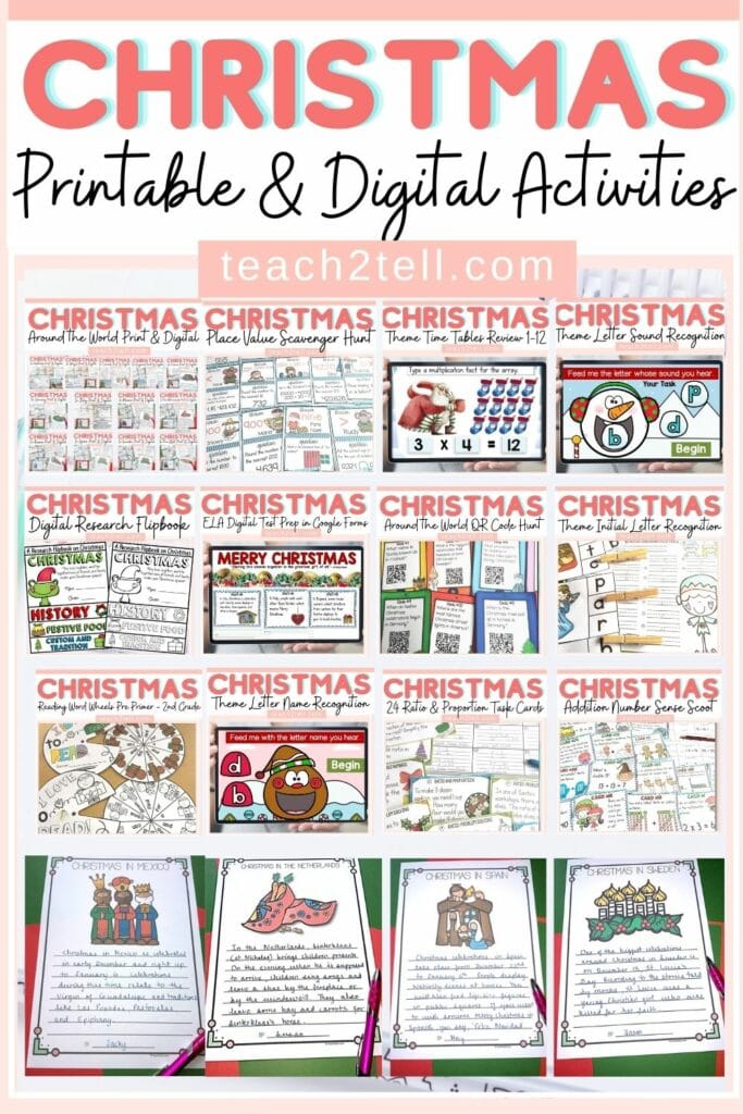 printable christmas around the world unit