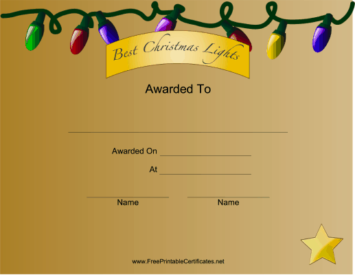 printable christmas award certificates