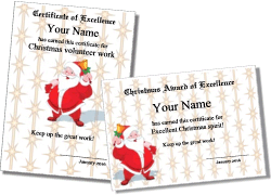 printable christmas award certificates