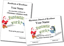 Printable Christmas Certificates