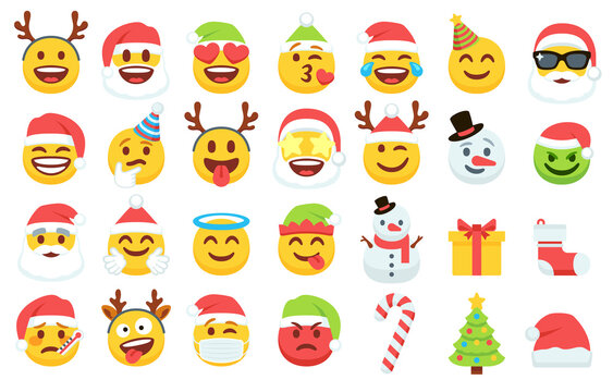 printable christmas emojis