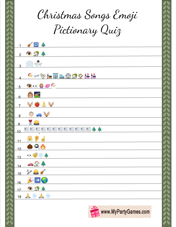 printable christmas emojis
