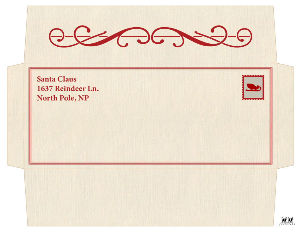 printable christmas envelopes from santa